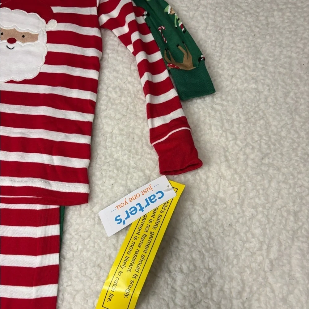 Carter’s Just One You Boys Santa Xmas 4 piece Pajama Set